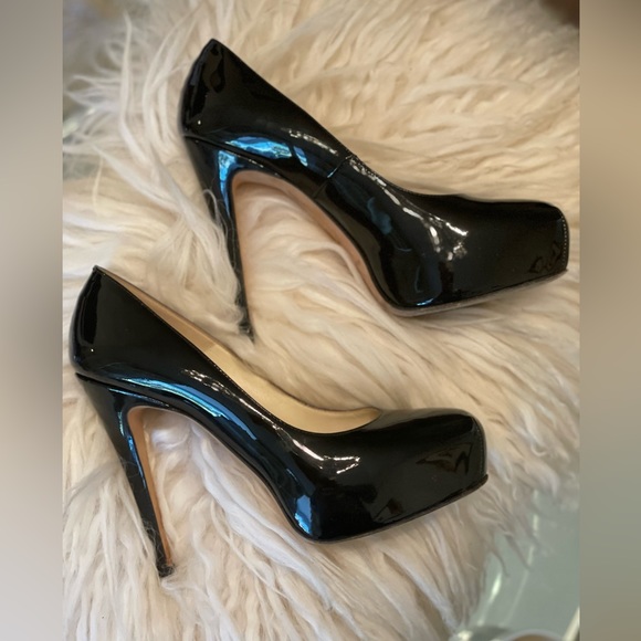 Brian Atwood Black Patent Platform Pumps/Size 37 - Picture 2 of 4